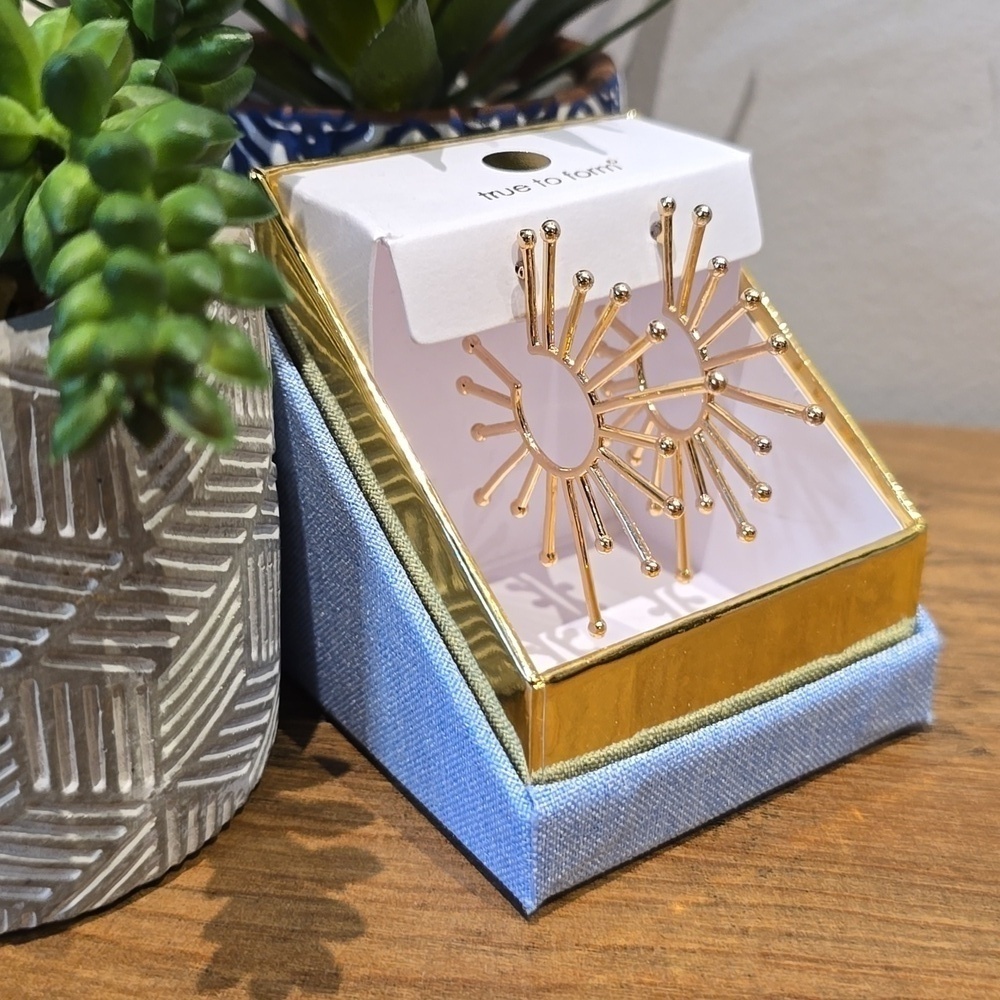 True to Form - Gold Sunburst Boho Earrings​​​​​​​